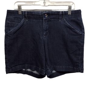 Lee Shorts Women 8 Curvy Fit Mom Mid Rise Faded Jean Denim Ladies Whiskered